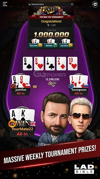 GGPoker UK - Real Online Poker (Покер Великобритания) МОД/Взлом [Бесконечные деньги, Монеты и Мега MOD] Screenshot 1
