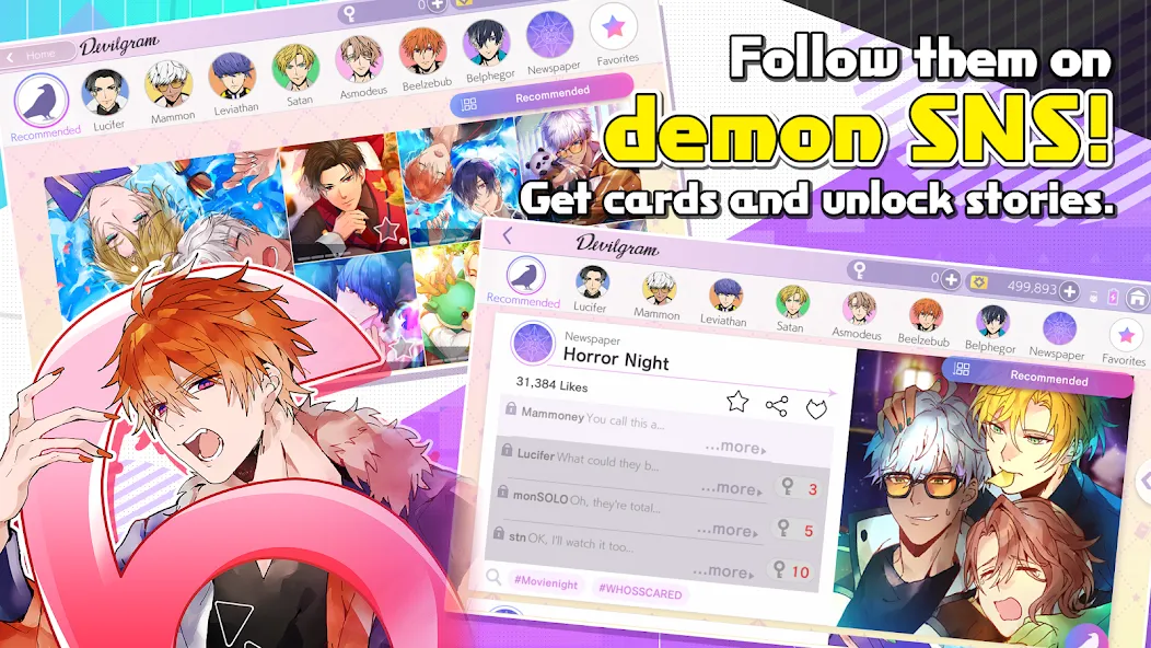 Obey Me! Anime Otome Sim Game МОД/Взлом [Деньги, Монеты и Меню MOD] Screenshot 3
