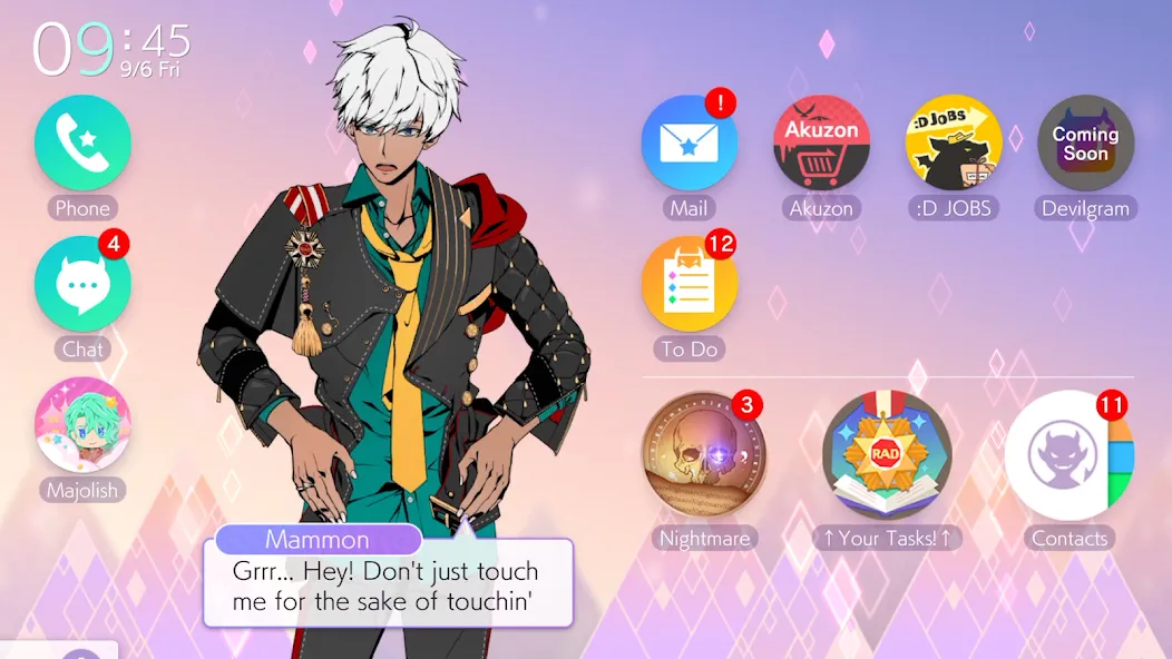 Obey Me! Anime Otome Sim Game МОД/Взлом [Деньги, Монеты и Меню MOD] Screenshot 5