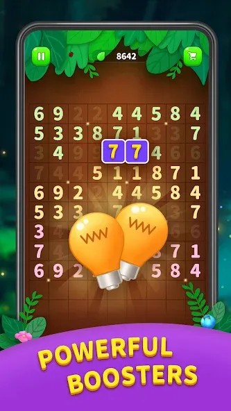 Number Match - Ten Pair Puzzle (Намбер Матч) МОД/Взлом [Меню, Бесконечные монеты и Открытые уровни] Screenshot 3