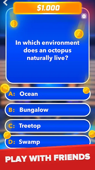 Millionaire - Quiz & Trivia МОД/Взлом [Все открыто, Дополнительные деньги и Меню MOD] Screenshot 5