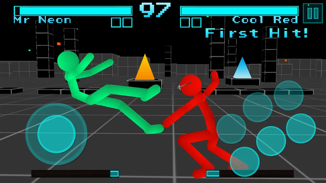 Stickman Fighting Neon Warrior МОД/Взлом [Бесконечные деньги, Монеты и Мега MOD] Screenshot 1
