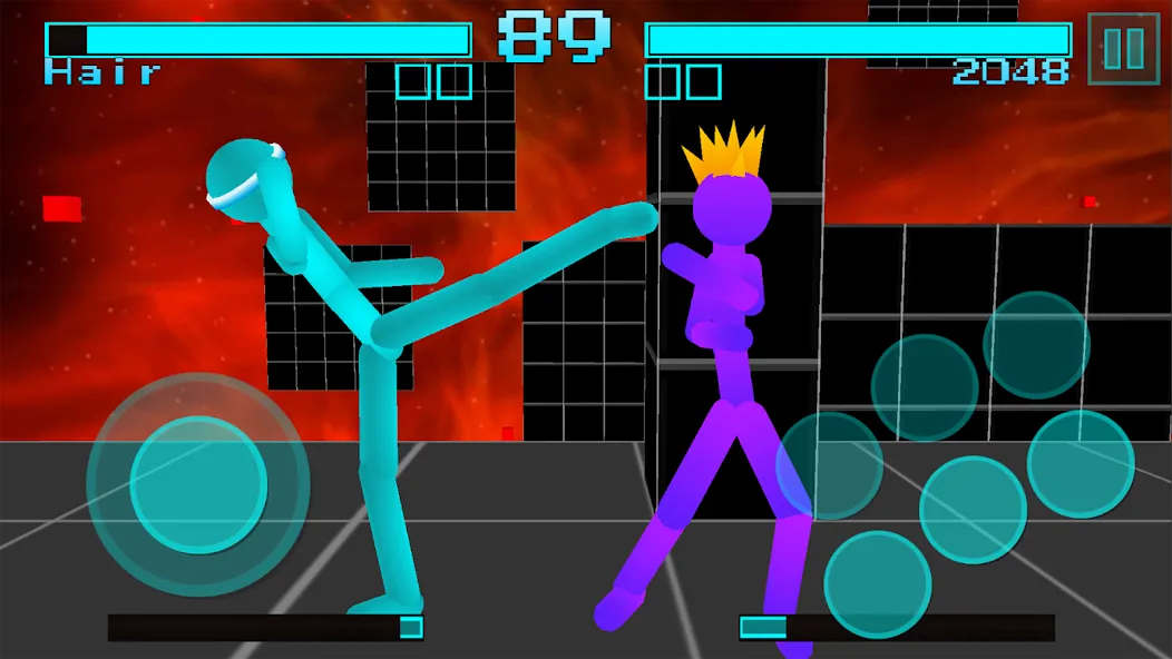 Stickman Fighting Neon Warrior МОД/Взлом [Бесконечные деньги, Монеты и Мега MOD] Screenshot 2