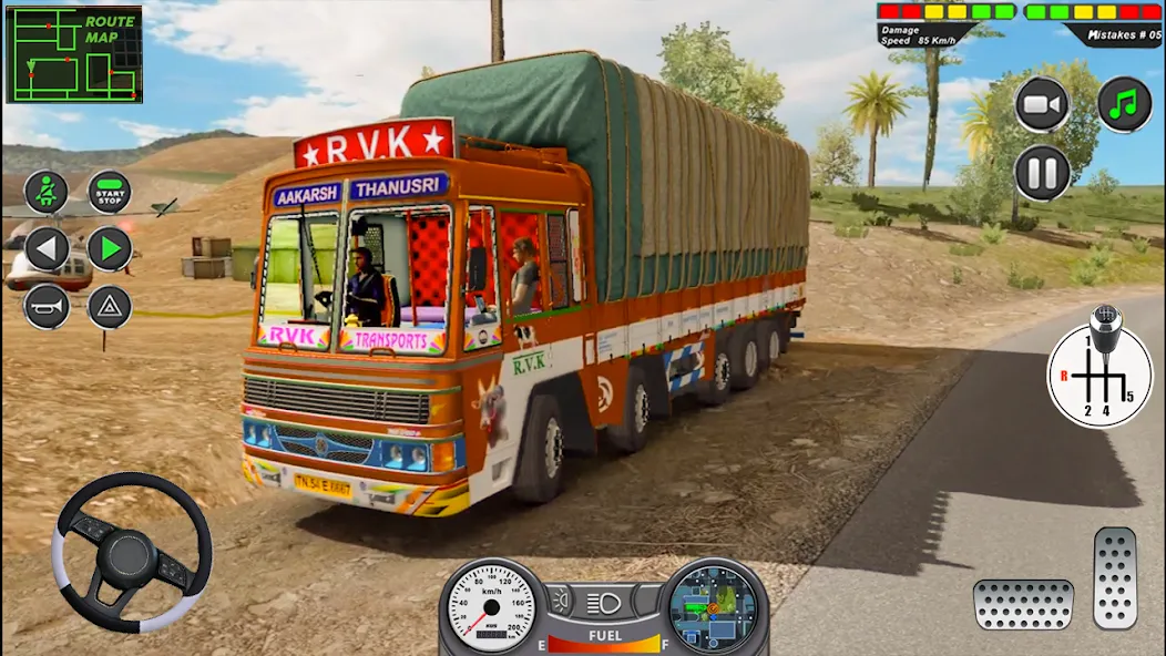 Indian Heavy Truck Delivery 3D МОД/Взлом [Все открыто, Дополнительные деньги и Меню MOD] Screenshot 1