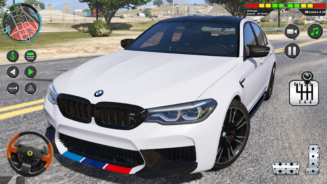Modern Car Advance Driving 3D МОД/Взлом [Меню, Бесконечные монеты и Открытые уровни] Screenshot 1