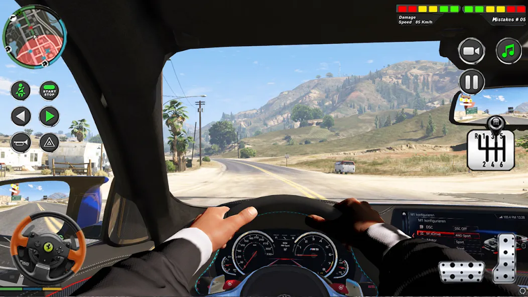 Modern Car Advance Driving 3D МОД/Взлом [Меню, Бесконечные монеты и Открытые уровни] Screenshot 3