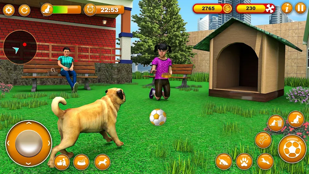 Pet Dog Family Adventure Games МОД/Взлом [Все открыто, Дополнительные деньги и Меню MOD] Screenshot 2