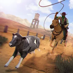 Скачать взломанную Cowboys Horse Racing Derby на Андроид (много денег)