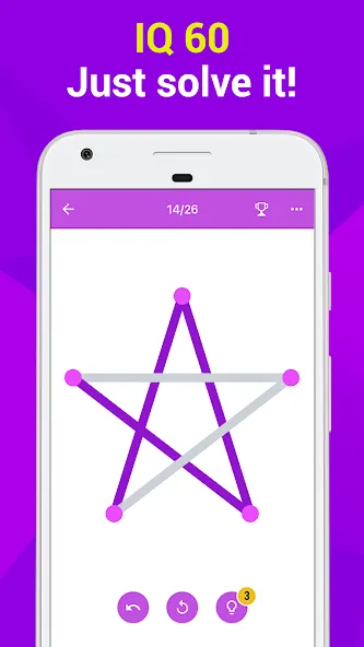 1LINE –One Line with One Touch (ЛАЙН) МОД/Взлом [Деньги, Монеты и Меню MOD] Screenshot 1