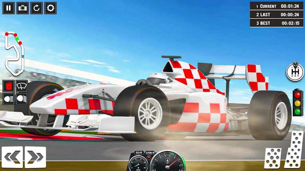 Formula Racing Car Racing Game МОД/Взлом [Меню, Бесконечные монеты и Открытые уровни] Screenshot 4