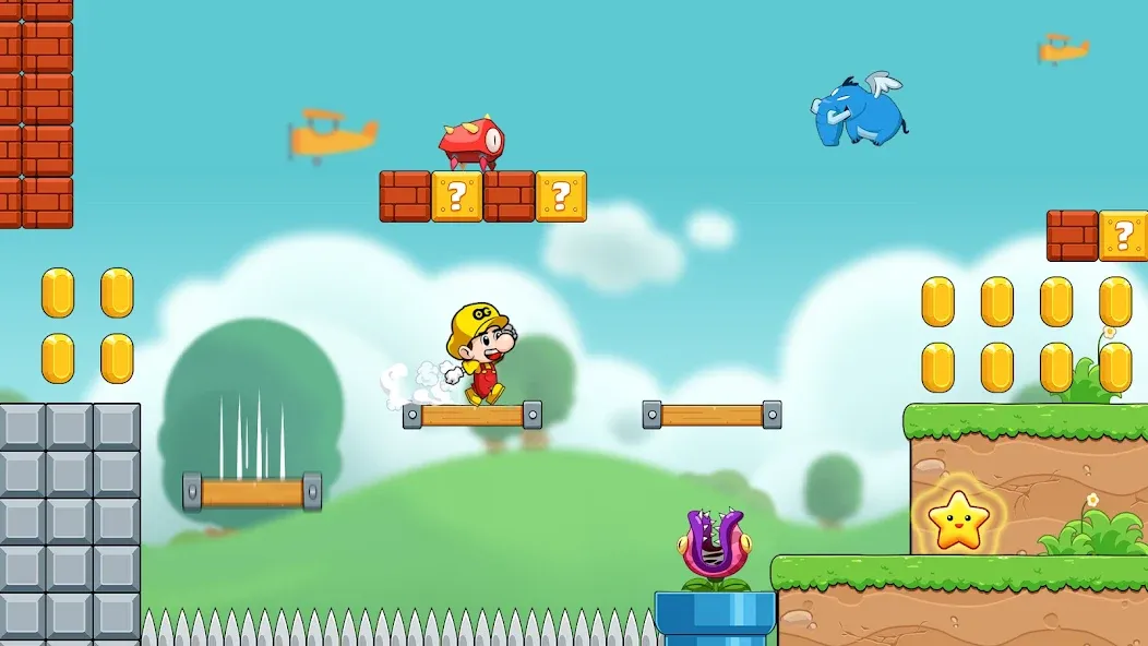 Bean's World Super: Run Games МОД/Взлом [Меню, Бесконечные монеты и Открытые уровни] Screenshot 1