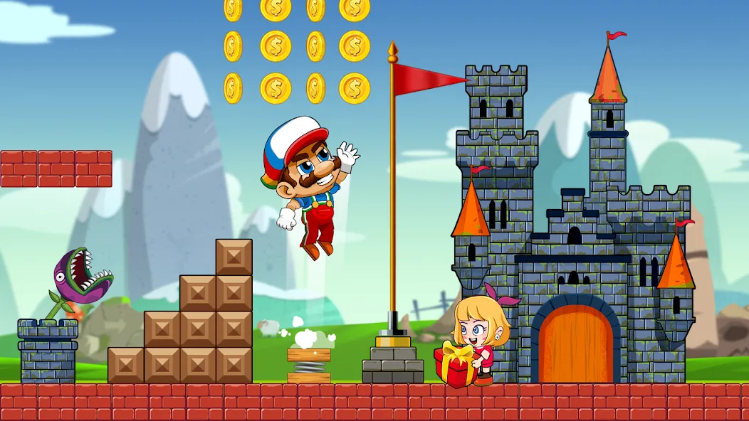 Super Bean Bros: Running Games (Супер Бин Приключение) МОД/Взлом [Меню, Бесконечные монеты и Открытые уровни] Screenshot 3