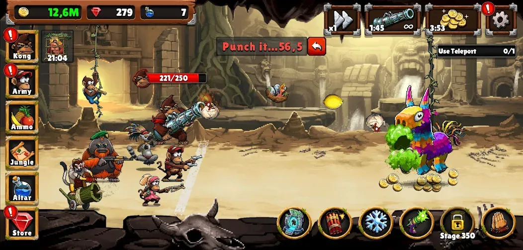 Apes vs. Zombies МОД/Взлом [Меню, Бесконечные монеты и Открытые уровни] Screenshot 5
