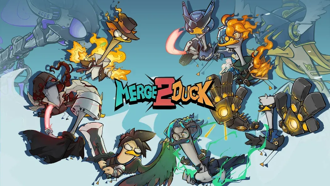 Merge Duck 2: Idle RPG (Мердж Дак 2) МОД/Взлом [Деньги, Монеты и Меню MOD] Screenshot 1