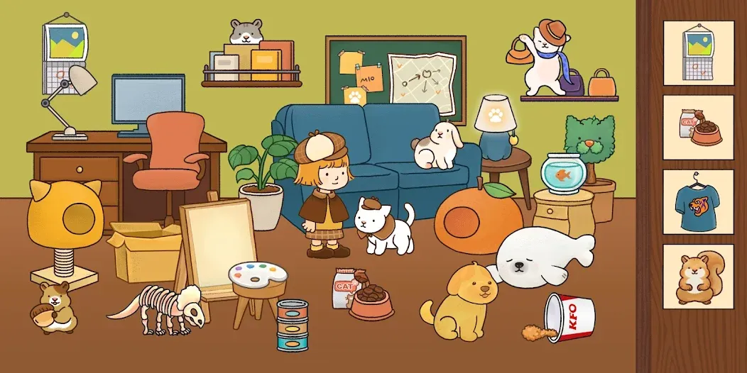 Find Hidden Cats—Detective Mio МОД/Взлом [Меню, Бесконечные монеты и Открытые уровни] Screenshot 5
