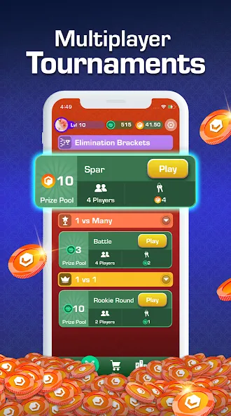 Carrom Blitz: Win Rewards (Карром Блиц) МОД/Взлом [Много монет, Открытые уровни и Мега MOD] Screenshot 3
