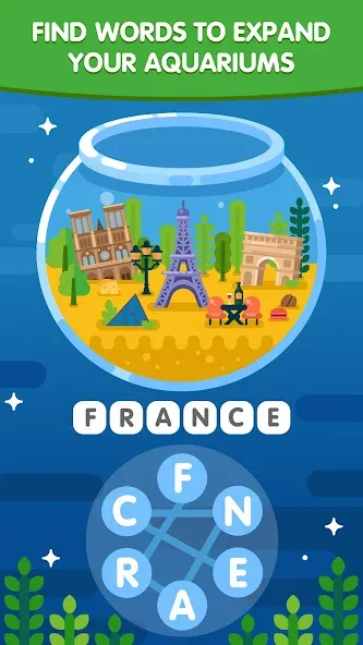 Word Search Sea: Word Puzzle МОД/Взлом [Все открыто, Дополнительные деньги и Меню MOD] Screenshot 2