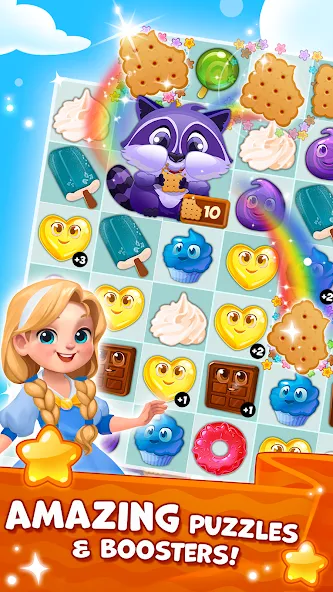 Candy Valley - Match 3 Puzzle МОД/Взлом [Все открыто, Дополнительные деньги и Меню MOD] Screenshot 3