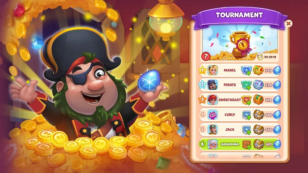 Pirate Treasures: Jewel & Gems МОД/Взлом [Бесконечные деньги, Монеты и Мега MOD] Screenshot 2