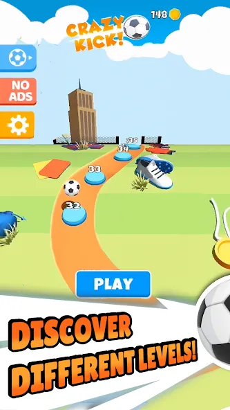 Crazy Kick! Fun Football game МОД/Взлом [Деньги, Монеты и Меню MOD] Screenshot 5