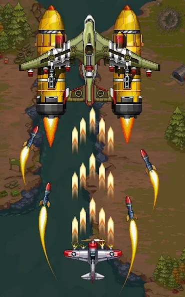 1945 Air Force: Airplane games (тысяча девятьсот сорок пять) МОД/Взлом [Много монет, Открытые уровни и Мега MOD] Screenshot 5