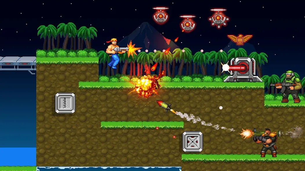 Gun Force: Action Shooting (Ган Форс) МОД/Взлом [Меню, Бесконечные монеты и Открытые уровни] Screenshot 2