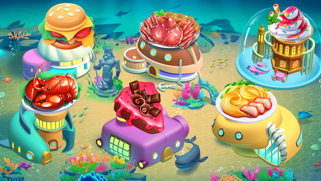 Cooking Aquarium - A Star Chef (Кукинг Аквариум) МОД/Взлом [Деньги, Монеты и Меню MOD] Screenshot 1