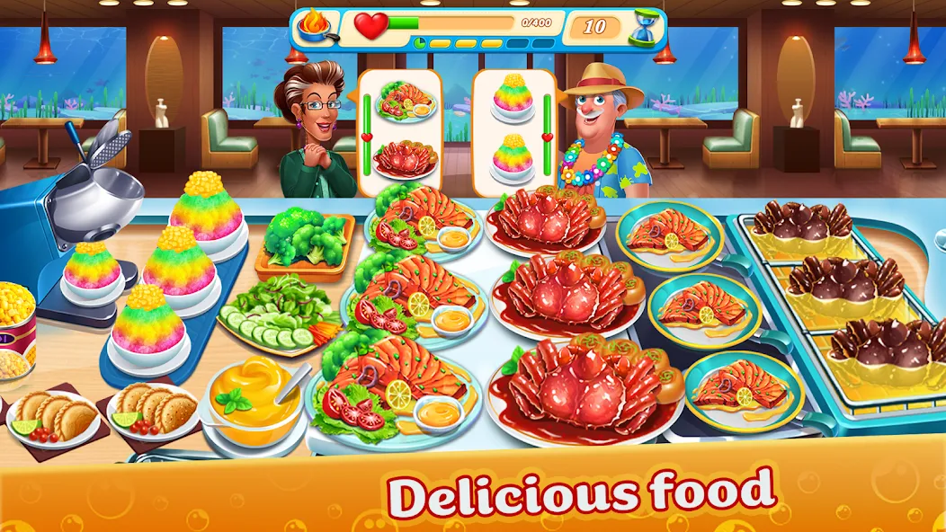 Cooking Aquarium - A Star Chef (Кукинг Аквариум) МОД/Взлом [Деньги, Монеты и Меню MOD] Screenshot 3