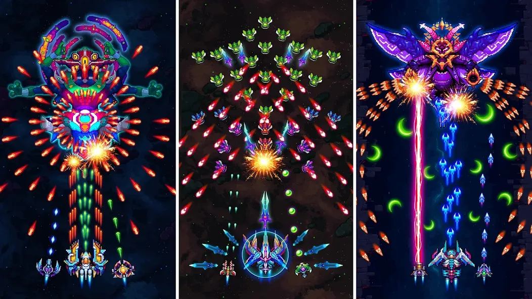 Galaxiga Arcade Shooting Game (Галаксига) МОД/Взлом [Бесконечные деньги, Монеты и Мега MOD] Screenshot 5
