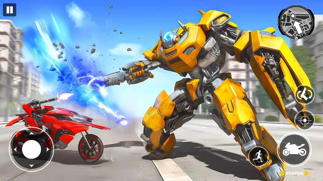 Real Robot Bike Transform Game МОД/Взлом [Меню, Бесконечные монеты и Открытые уровни] Screenshot 4