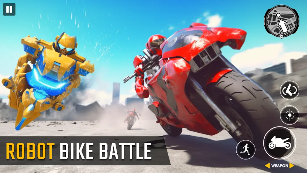 Real Robot Bike Transform Game МОД/Взлом [Меню, Бесконечные монеты и Открытые уровни] Screenshot 5