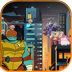 Скачать Взломанная The turtle adventur ninja hero на Андроид (Много денег и бессмертие)