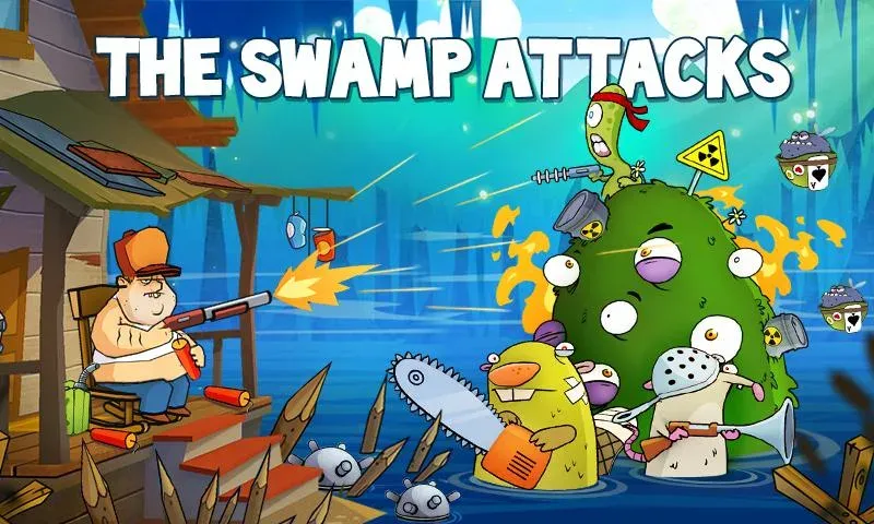 Swamp Attack (Свомп Аттак) МОД/Взлом [Все открыто, Дополнительные деньги и Меню MOD] Screenshot 1