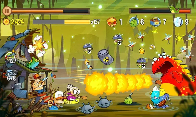 Swamp Attack (Свомп Аттак) МОД/Взлом [Все открыто, Дополнительные деньги и Меню MOD] Screenshot 5