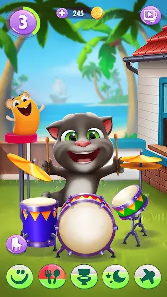 My Talking Tom 2 МОД/Взлом [Все открыто, Дополнительные деньги и Меню MOD] Screenshot 1
