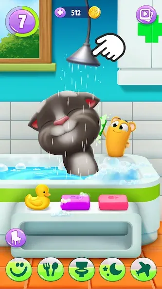 My Talking Tom 2 МОД/Взлом [Все открыто, Дополнительные деньги и Меню MOD] Screenshot 2
