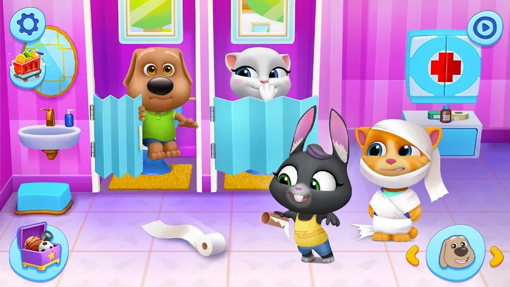 My Talking Tom Friends МОД/Взлом [Много денег, Монет и Все открыто] Screenshot 2