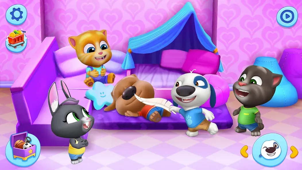 My Talking Tom Friends МОД/Взлом [Много денег, Монет и Все открыто] Screenshot 4