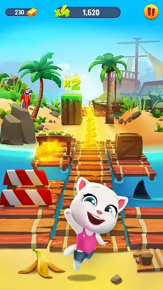 Talking Tom Gold Run МОД/Взлом [Меню, Бесконечные монеты и Открытые уровни] Screenshot 2