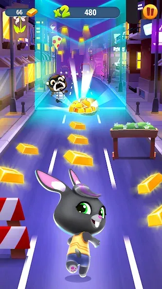 Talking Tom Gold Run МОД/Взлом [Меню, Бесконечные монеты и Открытые уровни] Screenshot 3