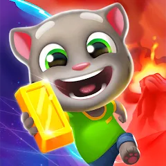Скачать Взломанная Talking Tom Time Rush на Андроид (Много денег)