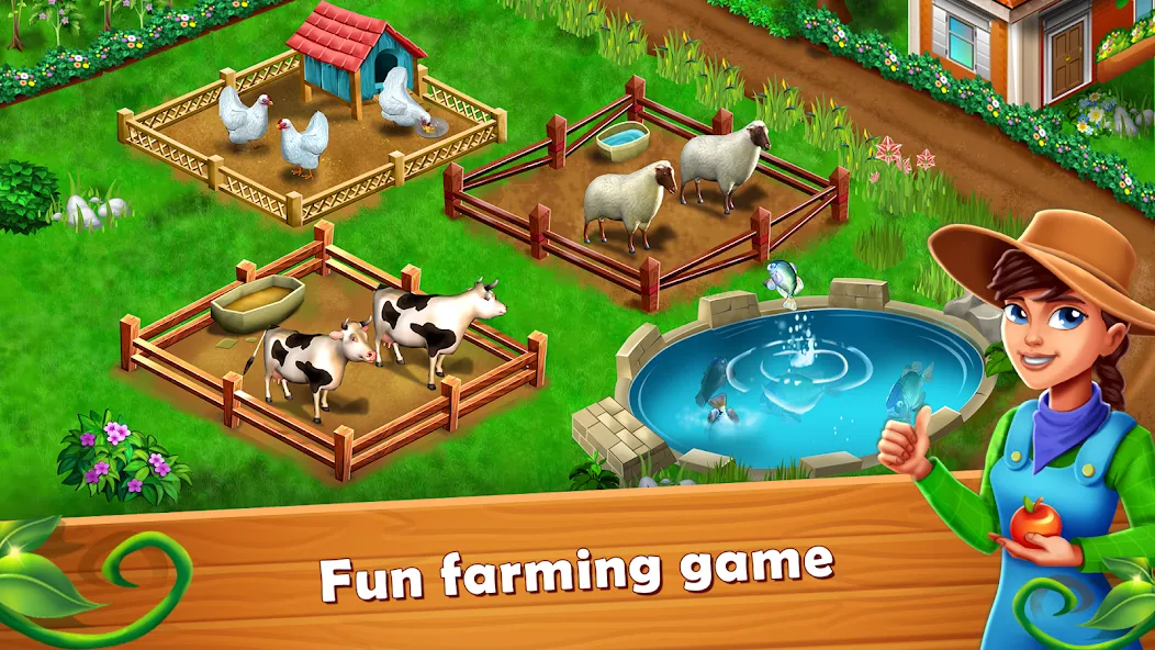 Farm Fest : Farming Games (Фарм Фест) МОД/Взлом [Все открыто, Дополнительные деньги и Меню MOD] Screenshot 1