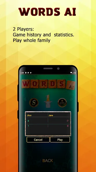 Words AI Friends Classic МОД/Взлом [Меню, Бесконечные монеты и Открытые уровни] Screenshot 3