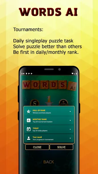 Words AI Friends Classic МОД/Взлом [Меню, Бесконечные монеты и Открытые уровни] Screenshot 4