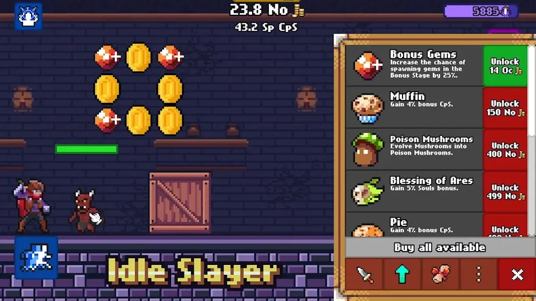 Idle Slayer (Айдл Слэер) МОД/Взлом [Все открыто, Дополнительные деньги и Меню MOD] Screenshot 4