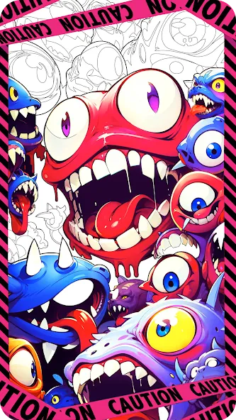 Dark Fantasy Coloring Games МОД/Взлом [Деньги, Монеты и Меню MOD] Screenshot 1