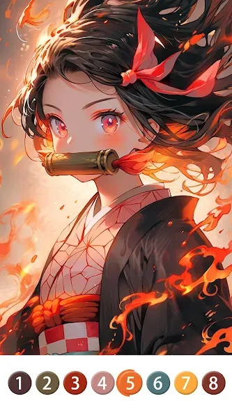 Painting Book - Anime Color МОД/Взлом [Много монет, Открытые уровни и Мега MOD] Screenshot 1
