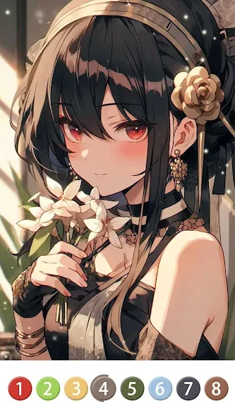 Painting Book - Anime Color МОД/Взлом [Много монет, Открытые уровни и Мега MOD] Screenshot 3