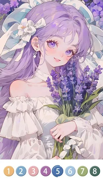 Painting Book - Anime Color МОД/Взлом [Много монет, Открытые уровни и Мега MOD] Screenshot 4