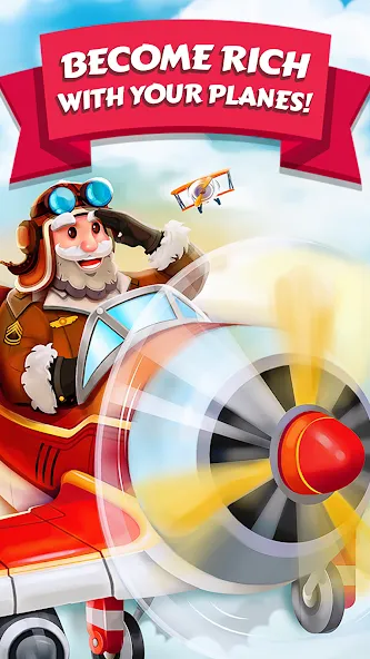 Merge Planes Idle Plane Game (Мерж Плейнс Импайр) МОД/Взлом [Бесконечные деньги, Монеты и Мега MOD] Screenshot 3